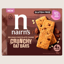 Nairn's 8 Belgian Chocolate Chunk Crunchy Oat Bars Gluten Free 160g
