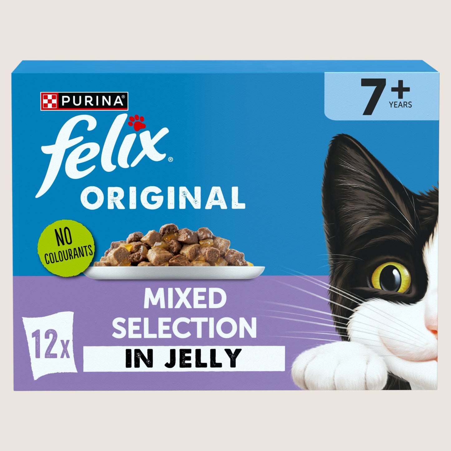 Felix FELIX Original Senior Mixed Selection in Jelly Wet Cat Food Complete Nutrition 12x85g