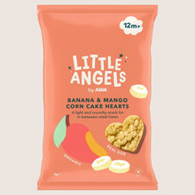 ASDA Little Angels Banana & Mango Corn Cake Hearts 12m+ Gentle Formula 30g