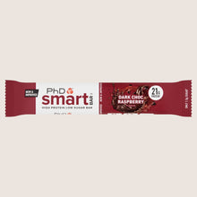 PhD Smart Dark Choc Raspberry Flavour Bar Vitamin Fortified 64g