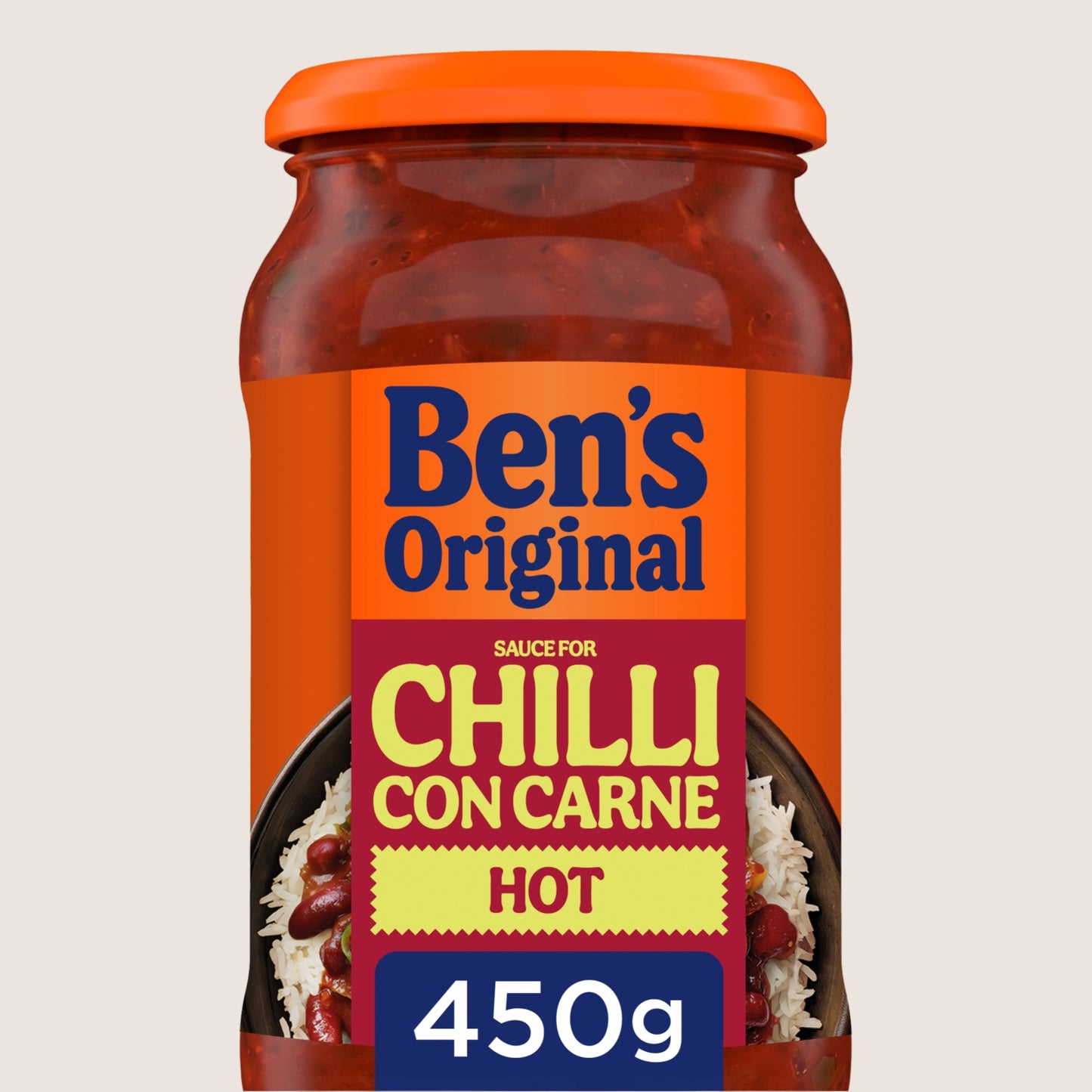 Ben's Original Hot Chilli Con Carne Sauce No Artificial Additives 450g