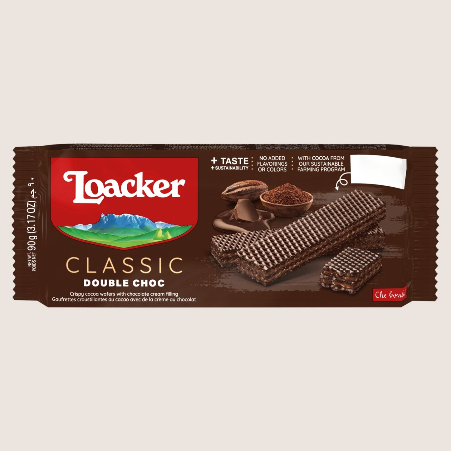 Loacker Classic Double Chocolate Wafers Chocolate 90g
