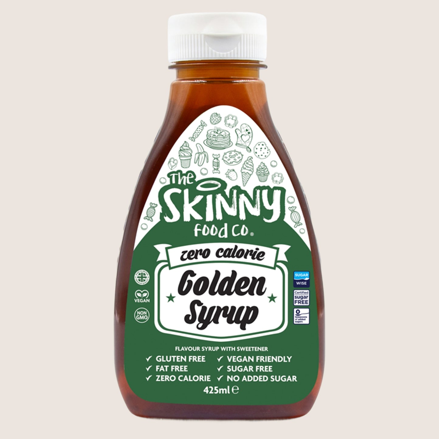 The Skinny Food Co. Golden Syrup Flavour Syrup with Sweetener Gluten Free 425ml