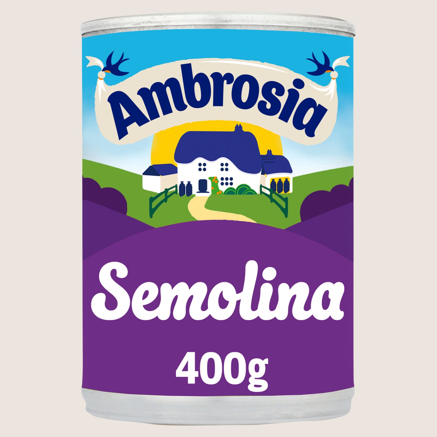 Ambrosia Semolina Pudding Dessert Can No Artificial Additives 400g