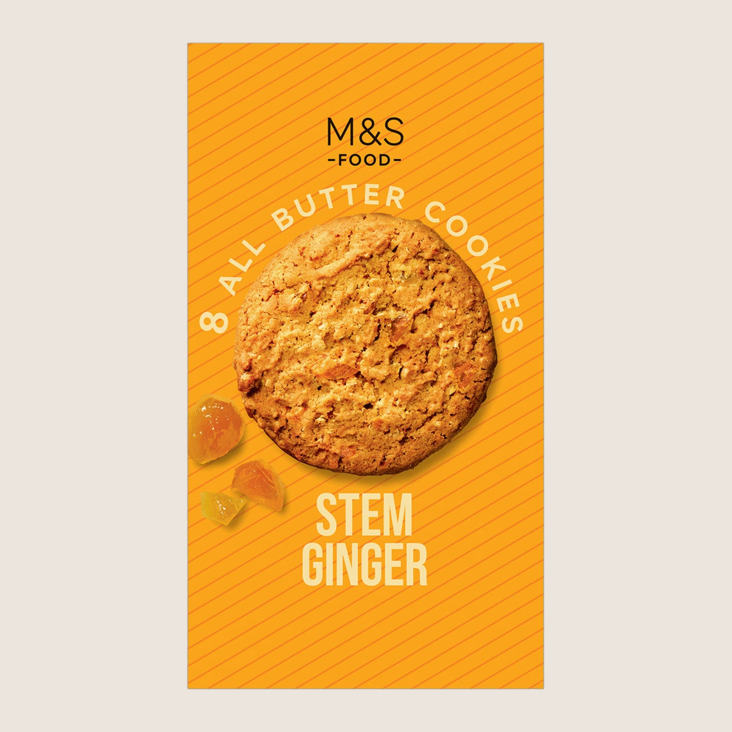 M&S 8 All Butter Stem Ginger Cookies All Butter Recipe 200 g