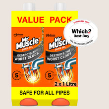 Mr Muscle Sink & Drain Unblocker Gel 2x1L 1L