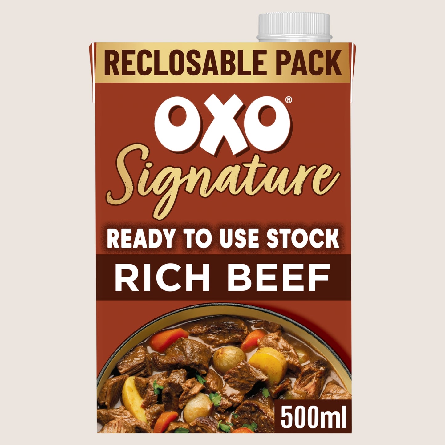 Oxo Ready to Use Stock Signature Rich Beef No Artificial Additives 500ml