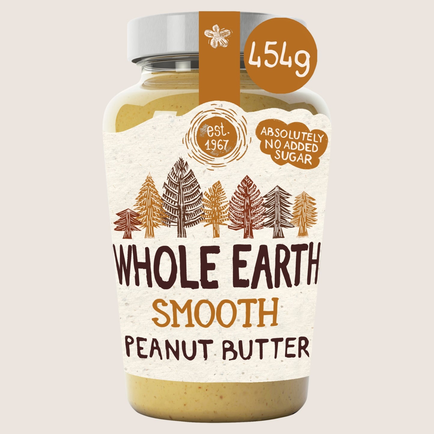 Whole Earth Original Smooth Peanut Butter No Added Sugar 454g