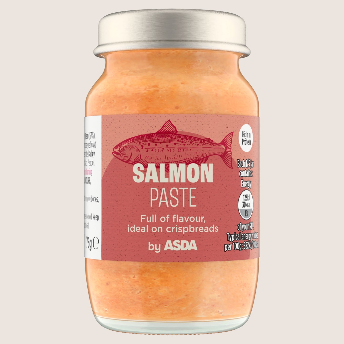 ASDA Salmon Paste No Artificial Additives 75g