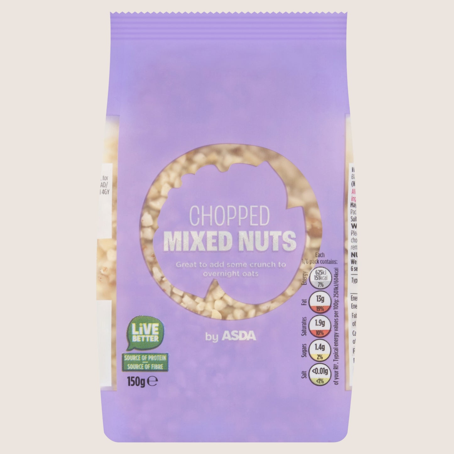 ASDA Chopped Mixed Nuts Multipack 150g