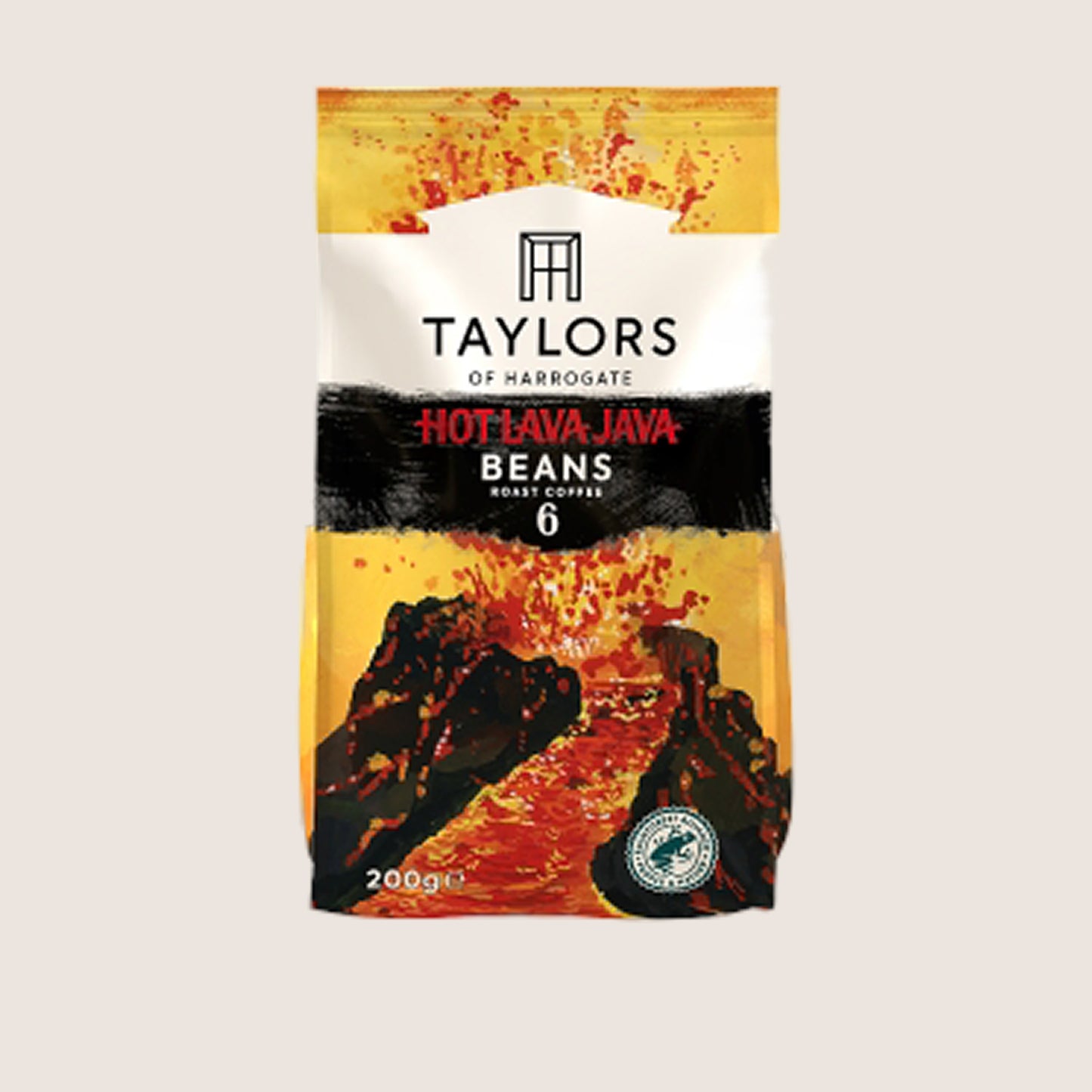 Taylors of Harrogate Hot Lava Java Roast Coffee Beans No Artificial Additives 200g