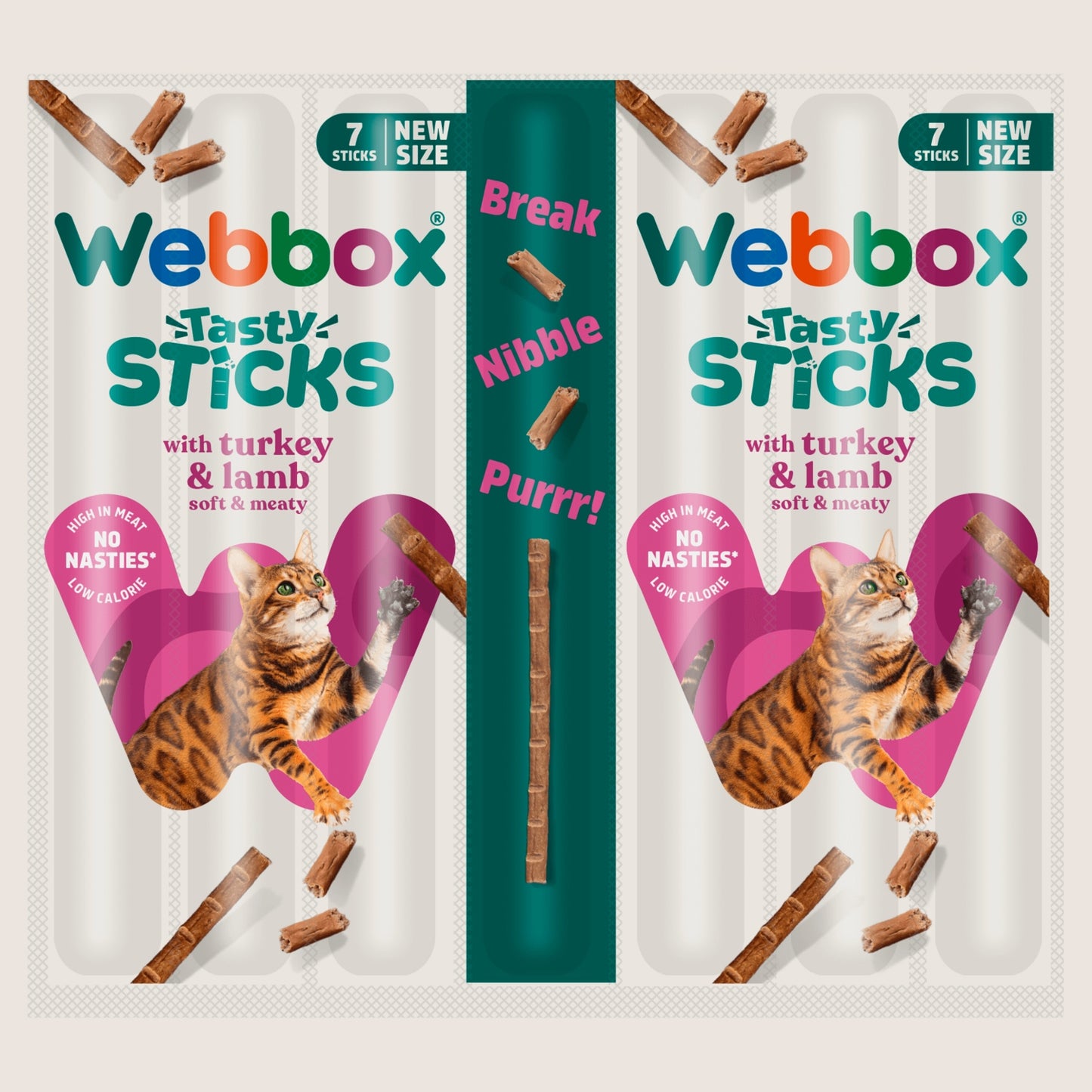 Webbox Tasty Sticks with Turkey & Lamb No Artificial Additives 7 x 5g