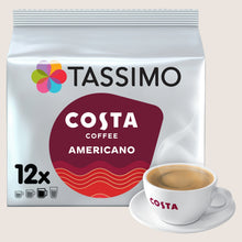 Tassimo Costa Americano Coffee Pods x12 No Artificial Additives