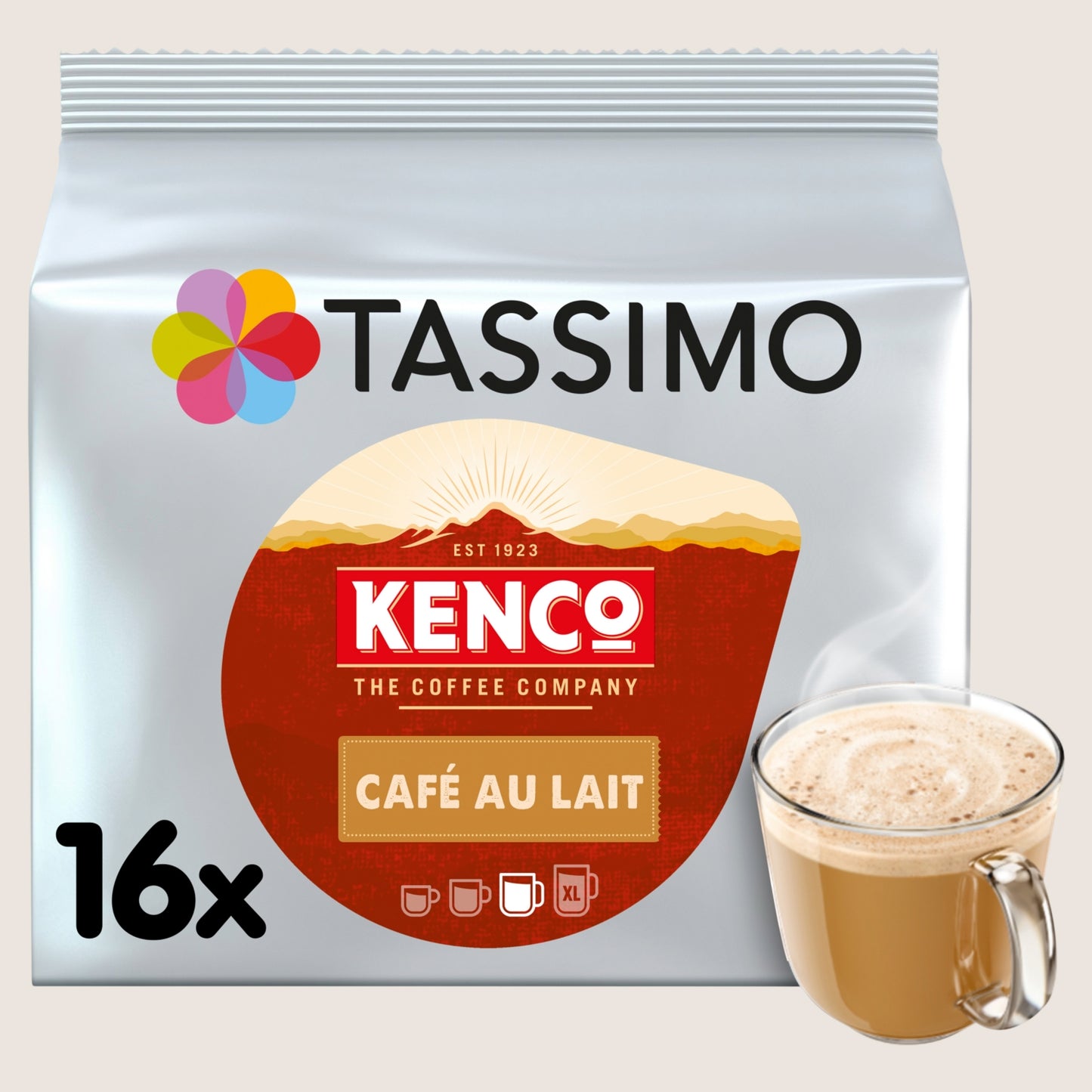 Tassimo Kenco Café Au Lait Coffee Pods x16 No Artificial Additives