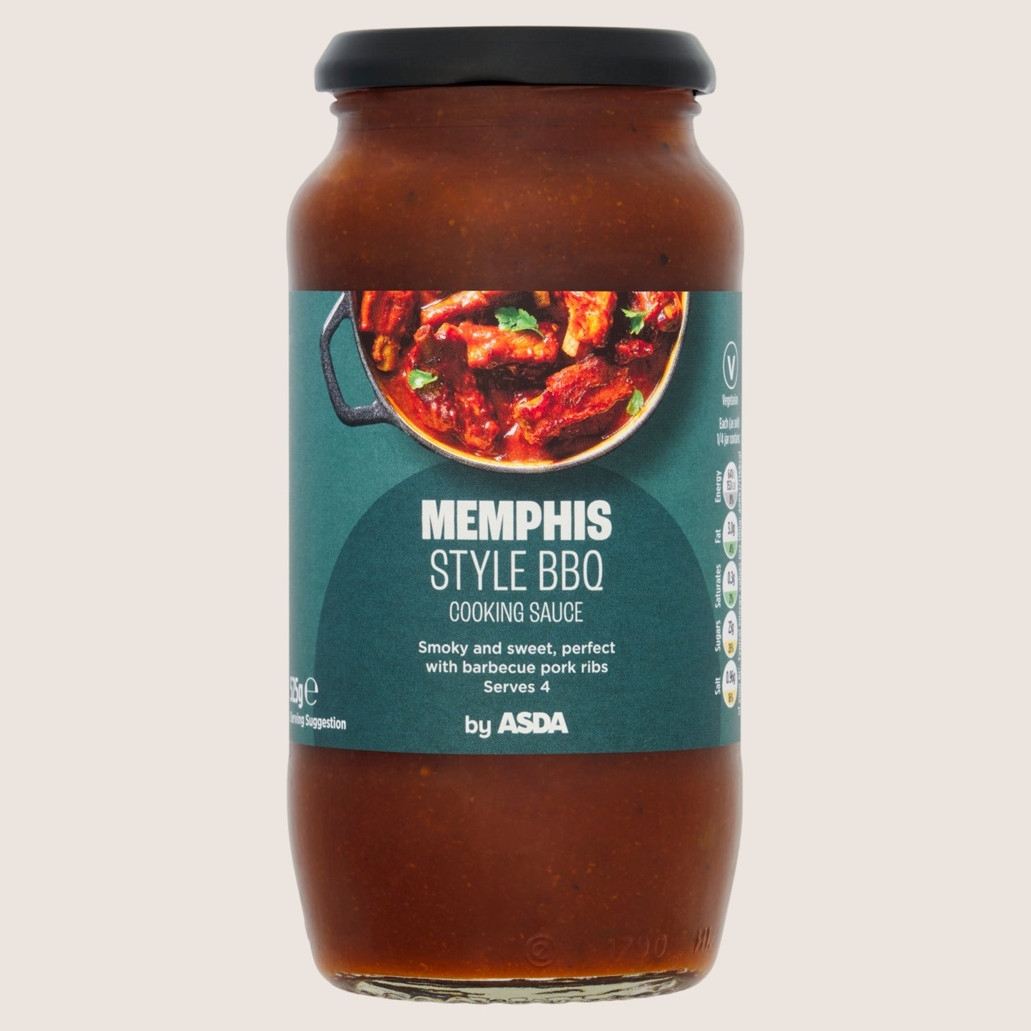 ASDA Memphis Style BBQ Cooking Sauce No Artificial Additives 525g