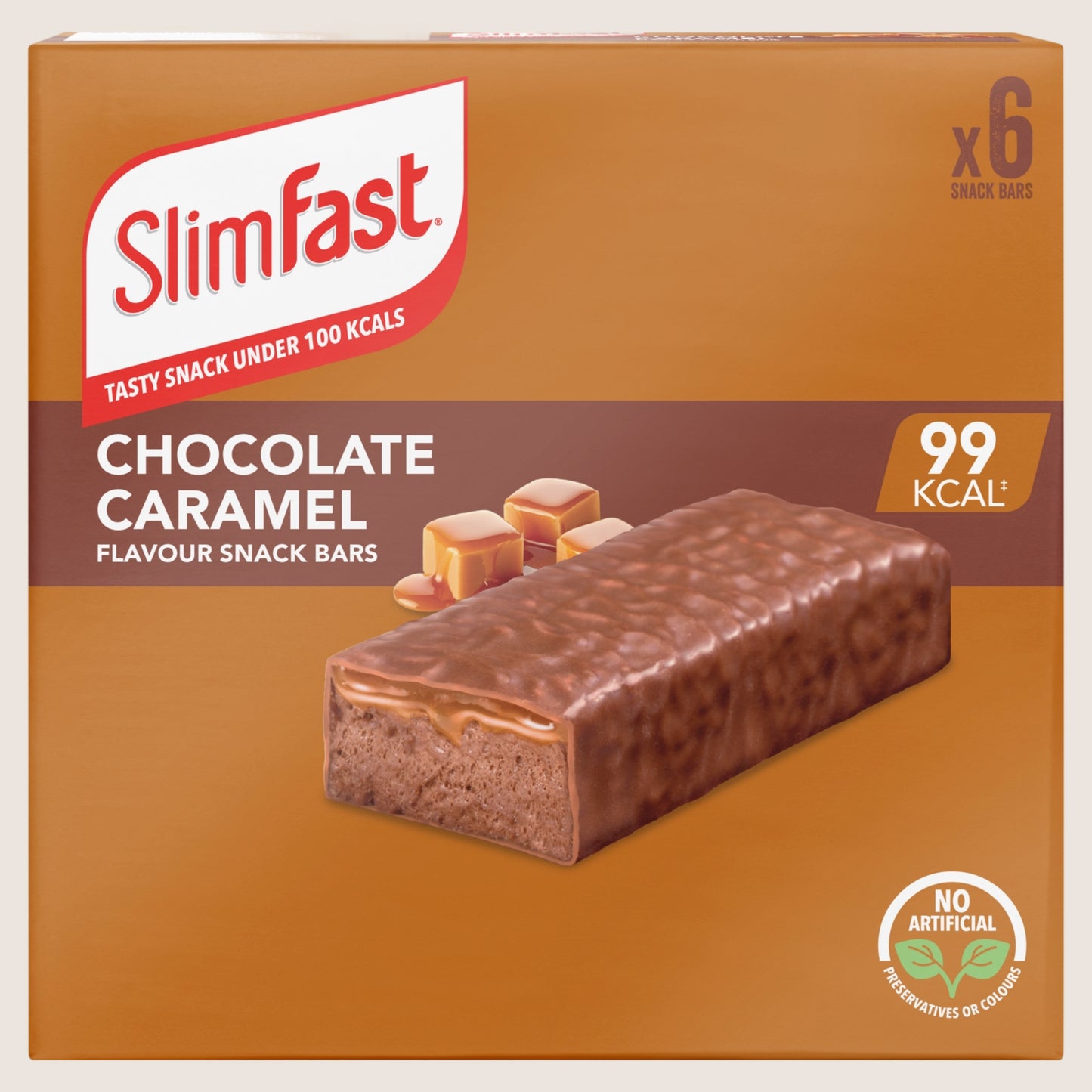 Slimfast SlimFast Snack Bars, Chocolate Caramel Flavour, 6 bars
