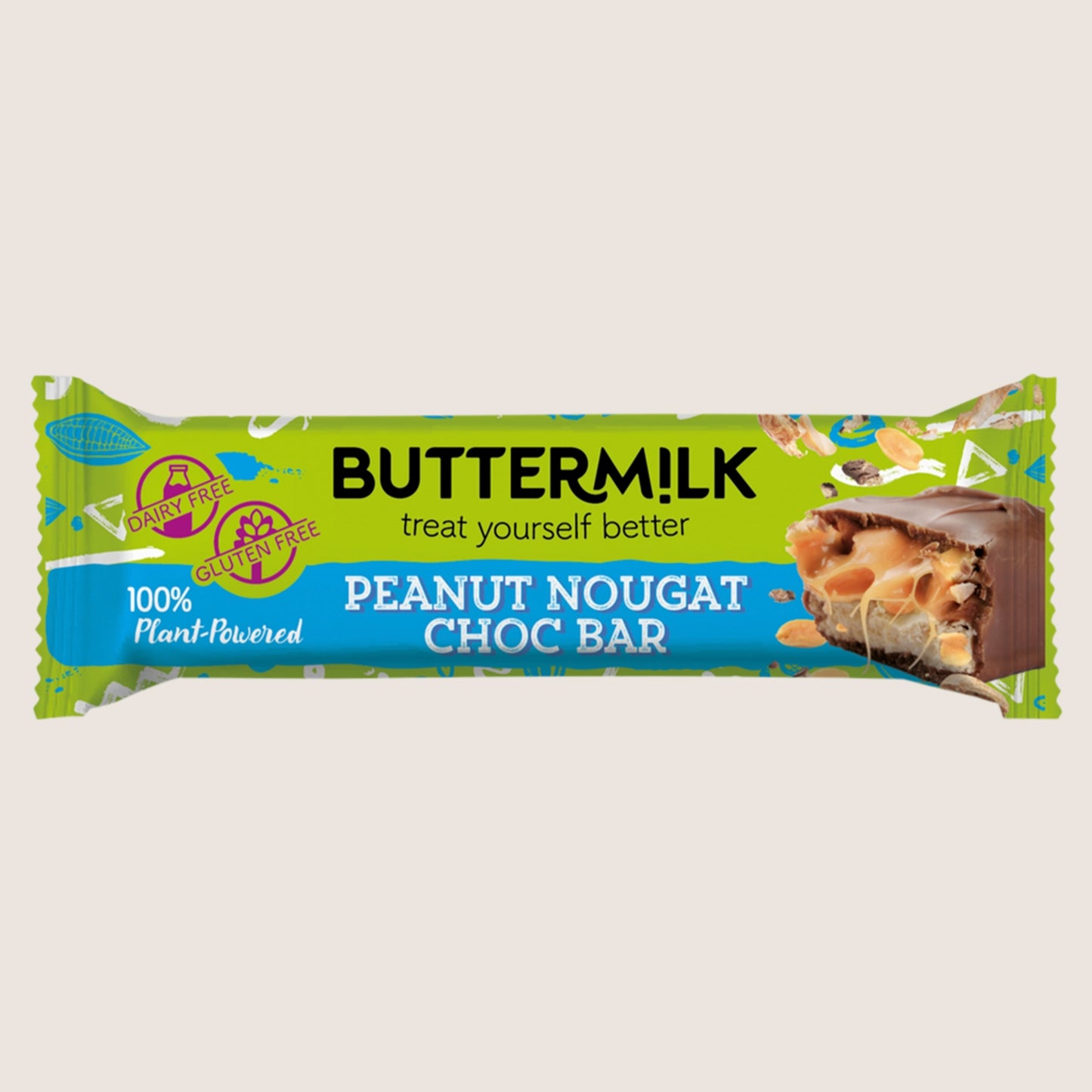 Buttermilk Peanut Nougat Choccy Bar Gluten Free 50g