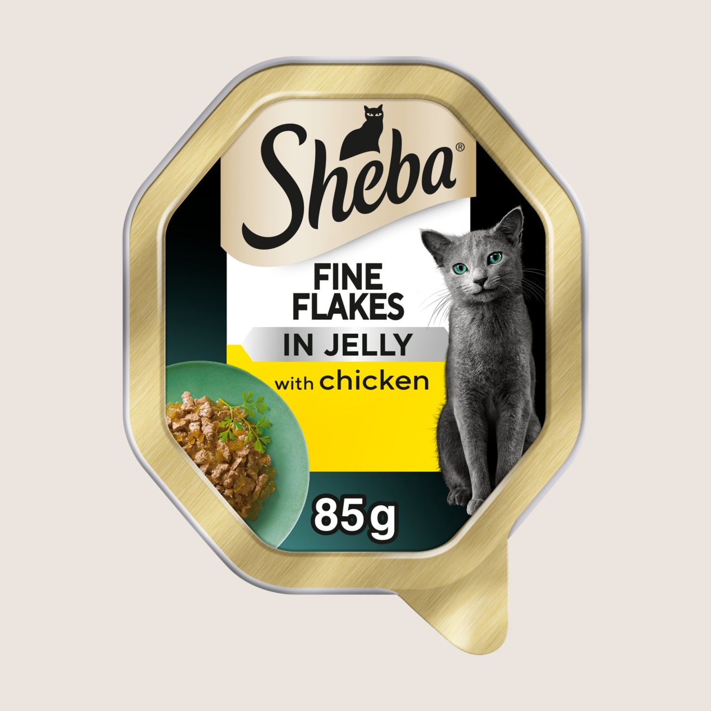Sheba Fine Flakes Adult Wet Cat Food Tray with Chicken in Jelly With Taurine 85g