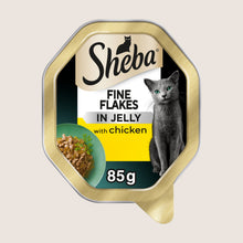 Sheba Fine Flakes Adult Wet Cat Food Tray with Chicken in Jelly With Taurine 85g