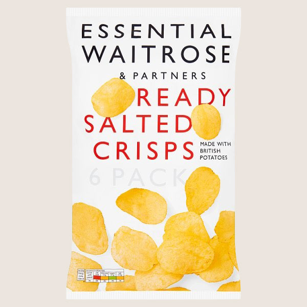 Waitrose Ready Salted Multipack Crisps 6 x Craveable Crunch 25G