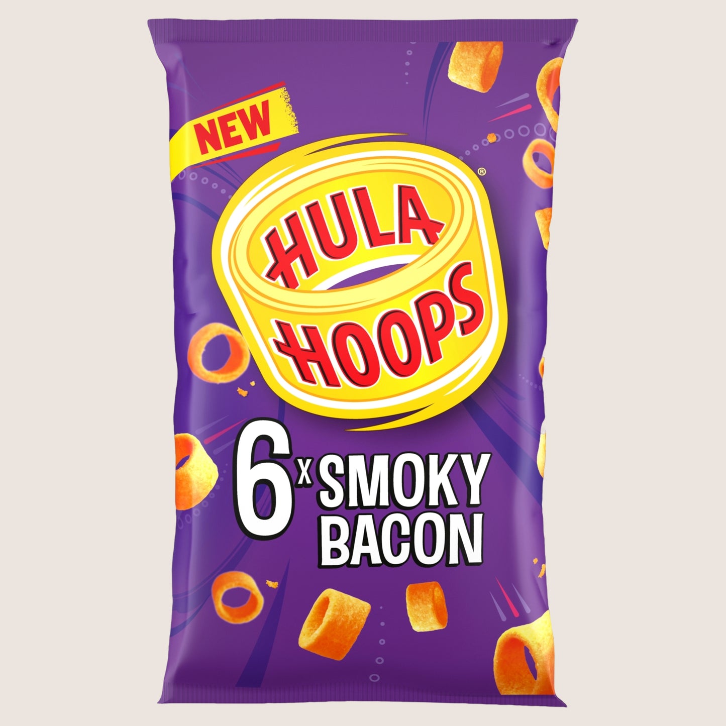 Hula Hoops Smoky Bacon Crisps No Artificial Additives 6 Pack