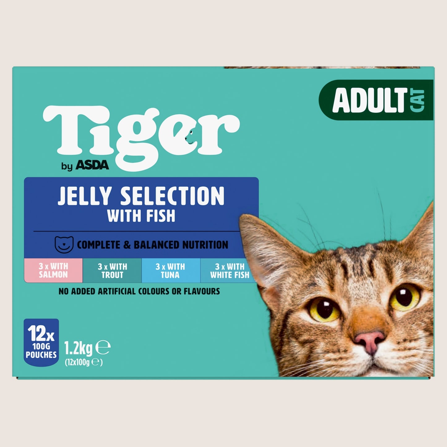 Tiger by ASDA Tiger Fish Selection in Jelly 1+ Years Complete Nutrition 12 x 100g