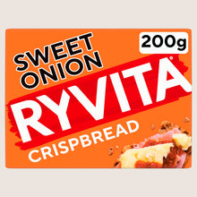 Ryvita Crispbread Sweet Onion Crackers Free From Artificial Additives 200g