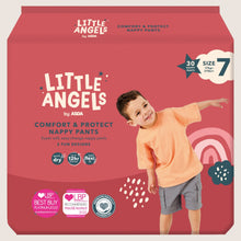 LITTLE ANGELS by ASDA Comfort & Protect Size 7 + 30 Nappy Pants Size 7 17kg