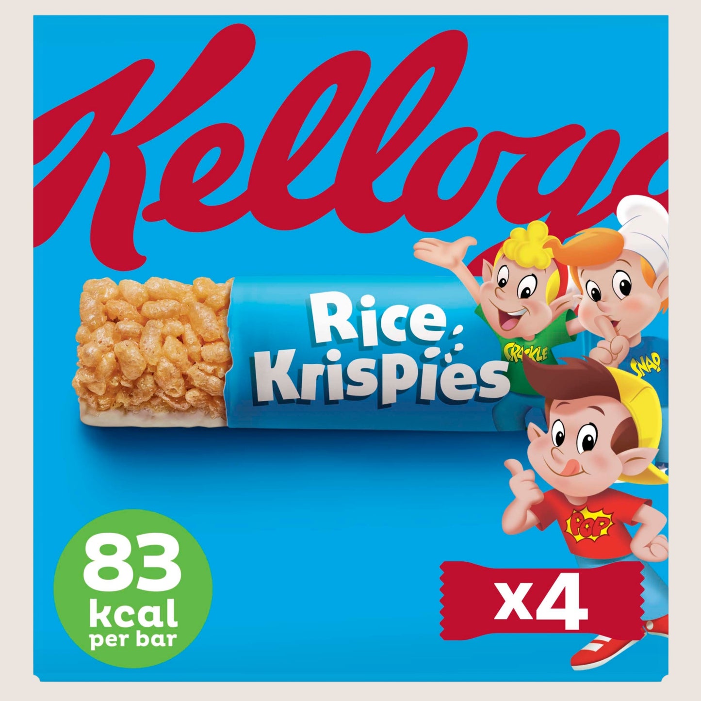 Kellogg's Rice Krispies Breakfast Cereal Bars Vitamin Fortified 4x20g