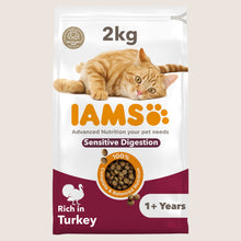 Iams Advanced Nutrition Sensitive Digestion Dry Dog Food Turkey No Artificial Additives 2kg