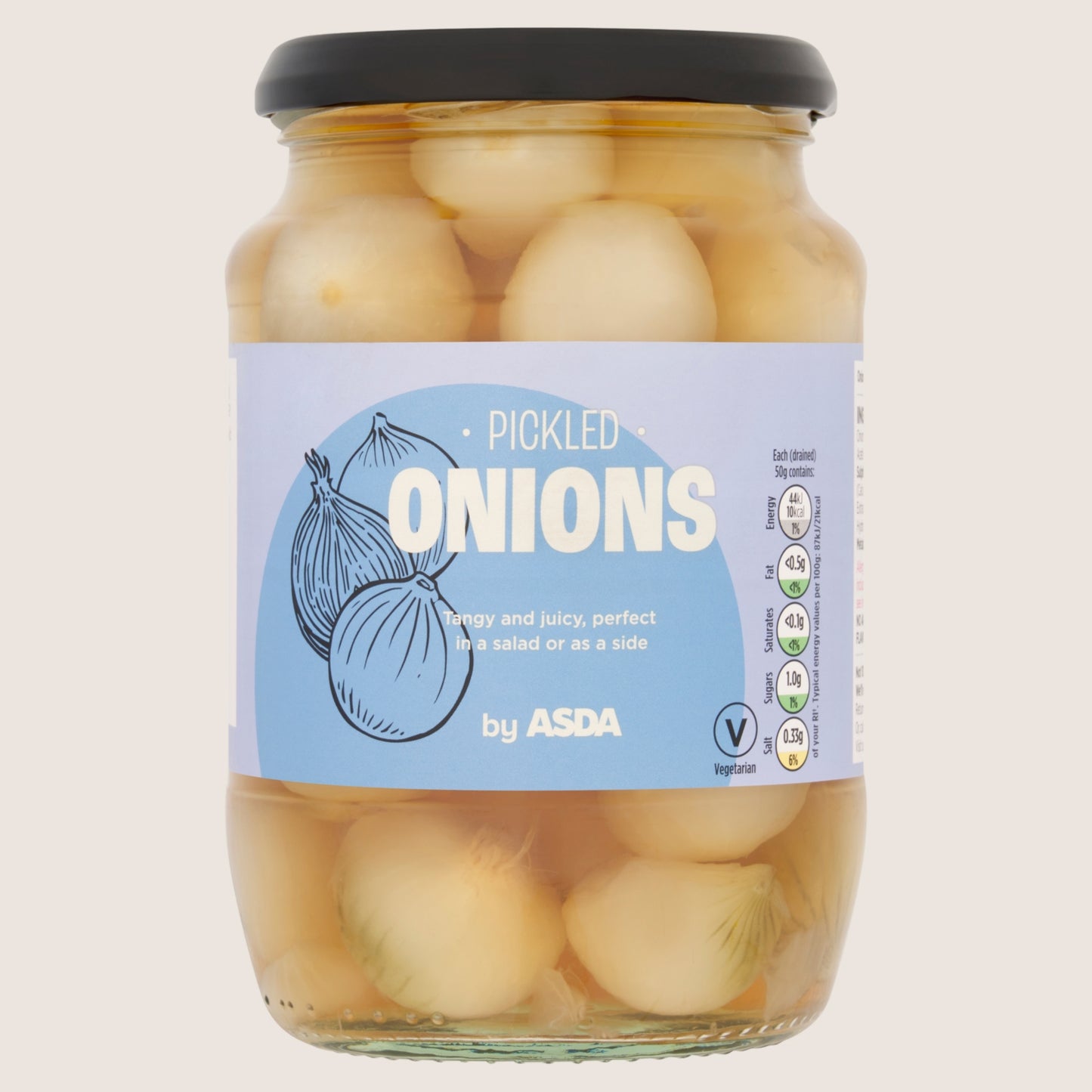 ASDA Pickled Onions No Artificial Additives 710g