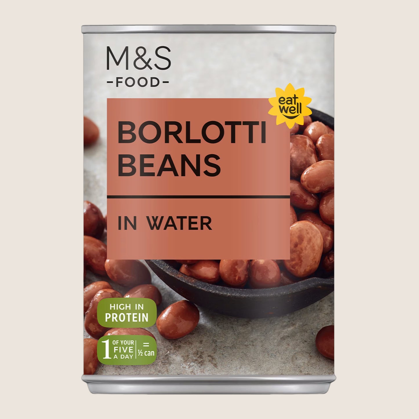 M&S Borlotti Beans In Water 400 g