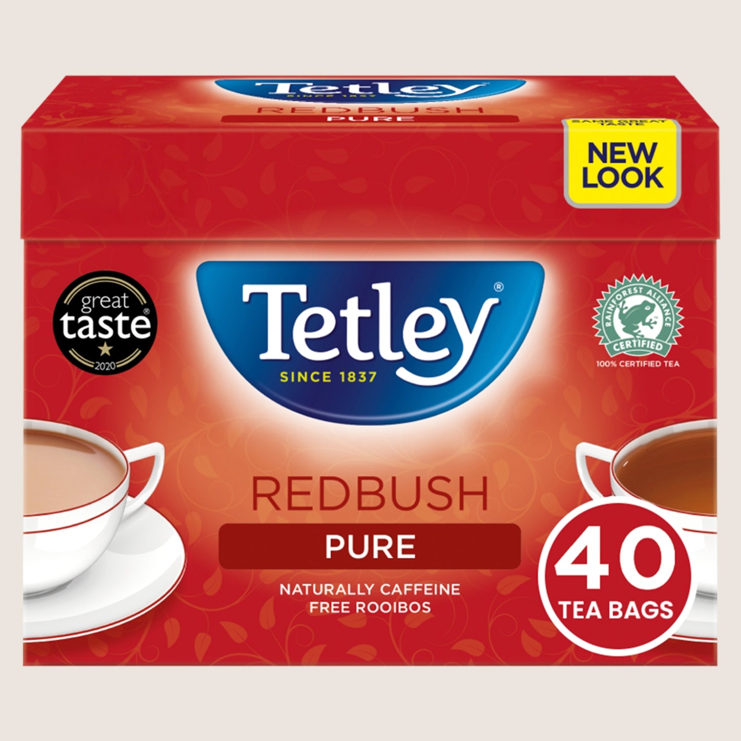 Tetley 40 Redbush Tea Bags Rainforest Alliance Certified 100g