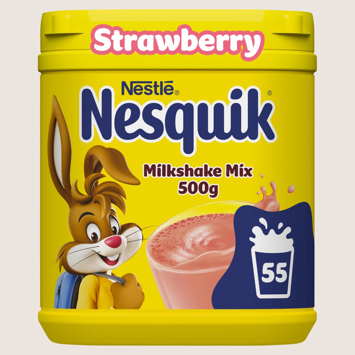 Nesquik Strawberry Flavoured Milkshake Powder Tub No Artificial Additives 500g
