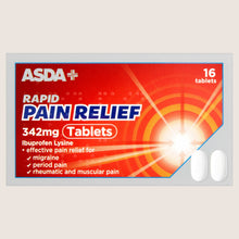 ASDA Rapid Pain Relief 342mg Ibuprofen Lysine Rapid Relief 16 Tablets