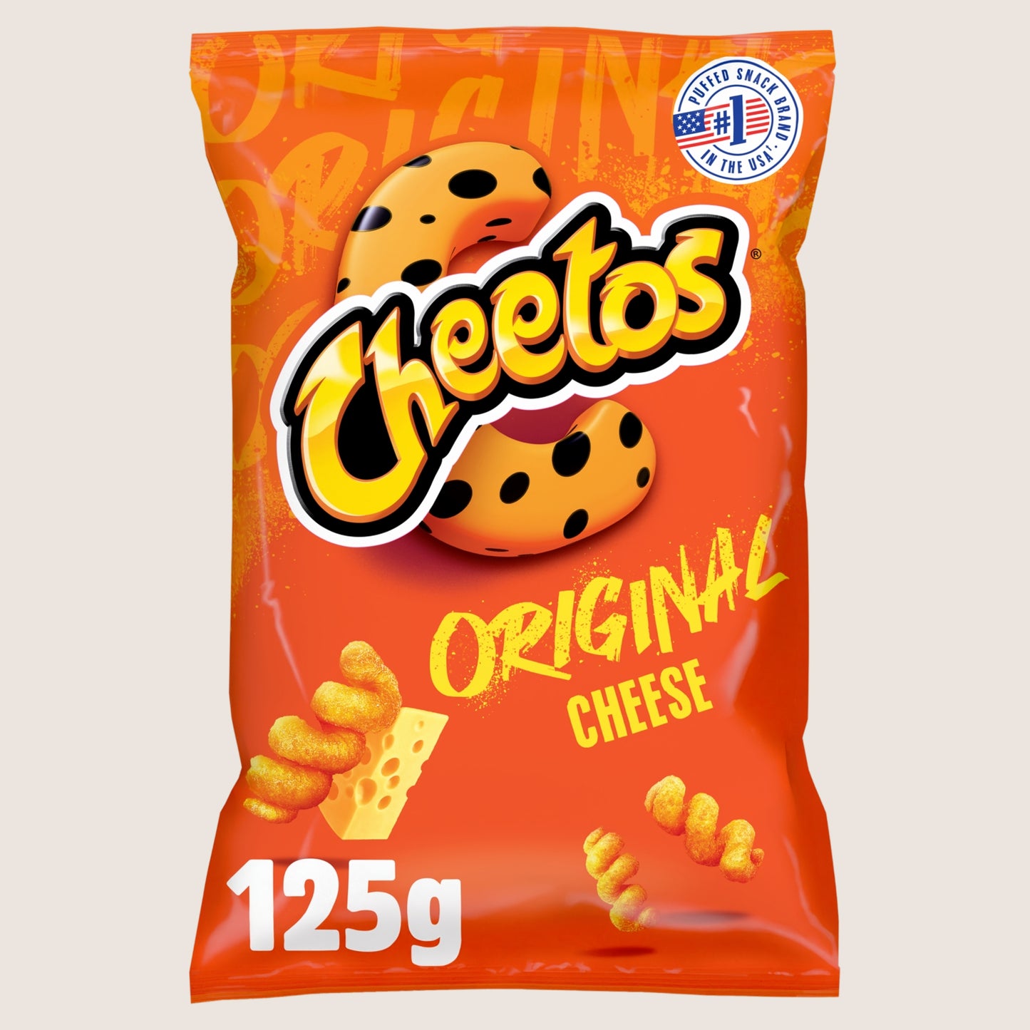 Cheetos Twisted Original Cheese Corn Puffs Sharing Crisps Sharing Size 125g
