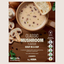 ASDA Classic Mushroom Flavour Soup in a Cup No Artificial Additives 4 x 20g