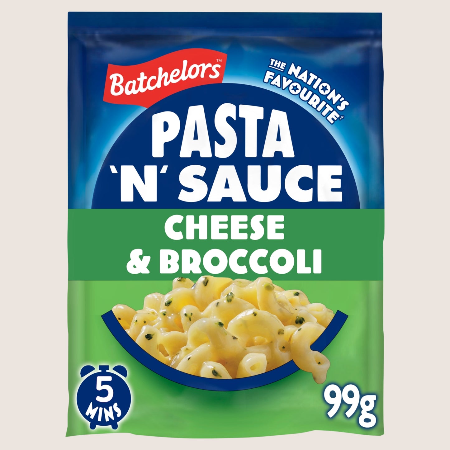 Batchelors Pasta 'n' Sauce Cheese & Broccoli Pasta Sachet No Artificial Additives 99g