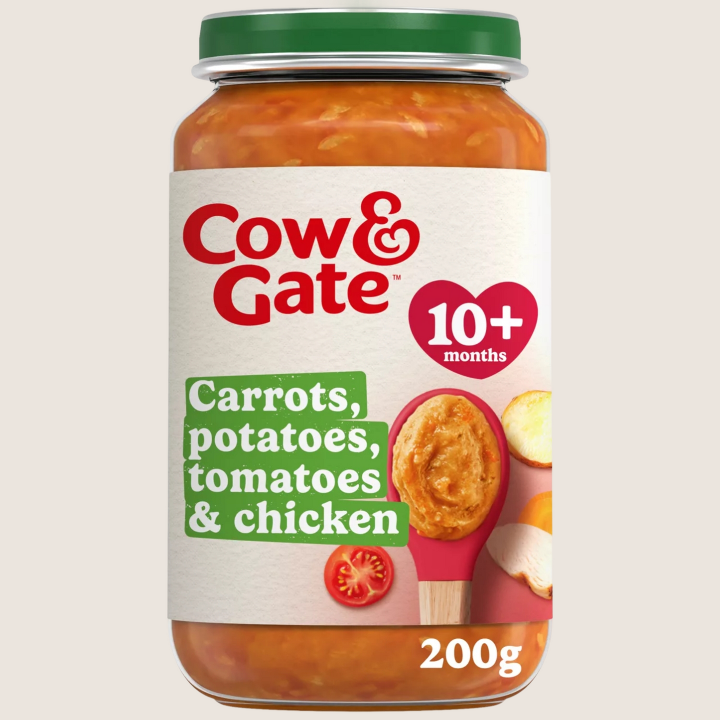 Cow & Gate Carrot Chicken Tomato & Potato Baby Food Meal Jar, 10+ Months Gentle Formula 200g