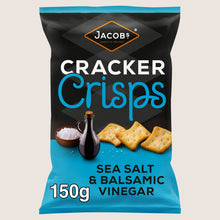 Jacob's Cracker Crisps Salt & Balsamic Flavour Sharing Bag Crisps150g No Artificial Additives 150g