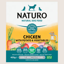Naturo Natural Pet Food Chicken with Potato and Vegetables Adult Dog 1 - 7 Years Grain Free 400g