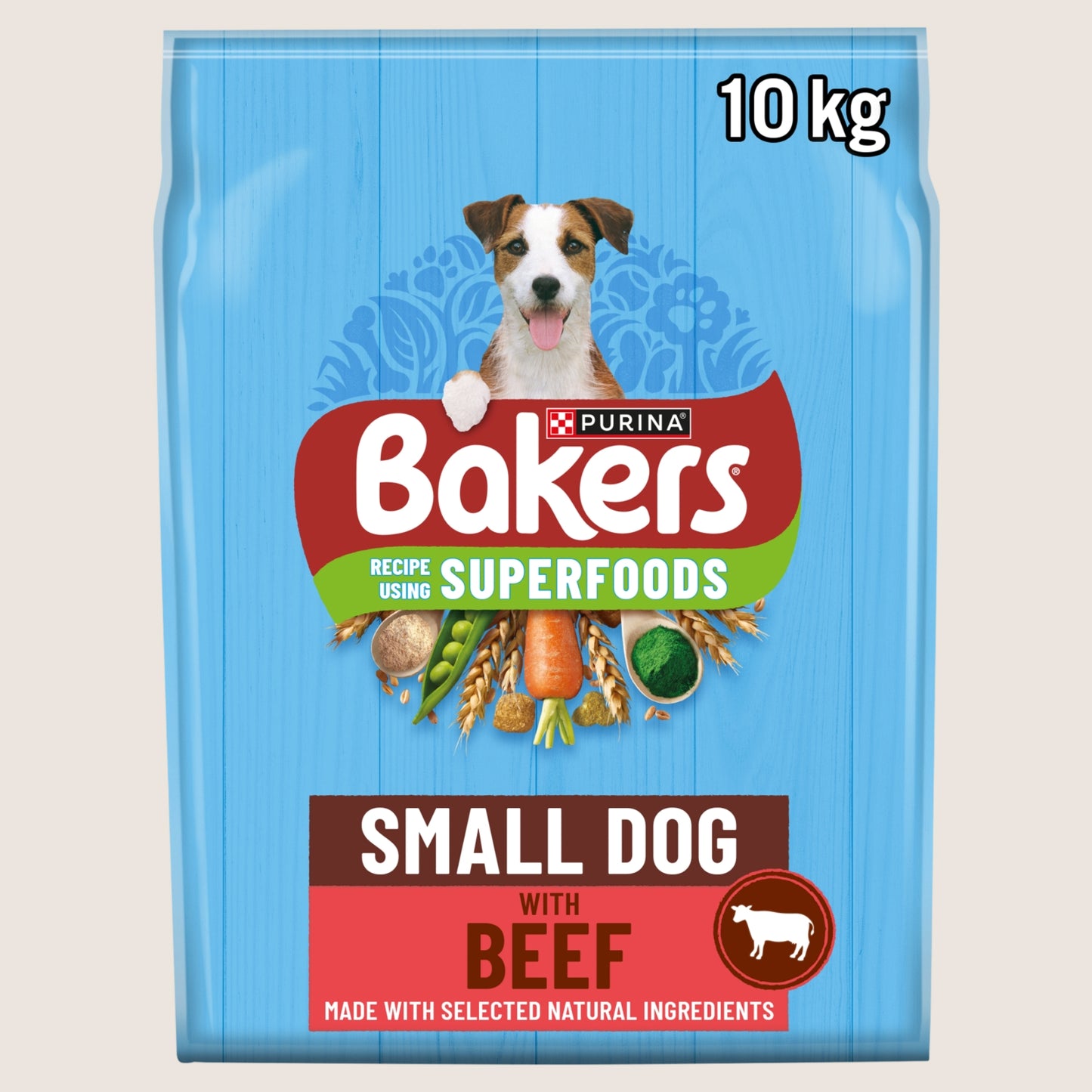 Bakers Superfoods Small Dog Beef Dry Dog Food Complete Nutrition 10kg