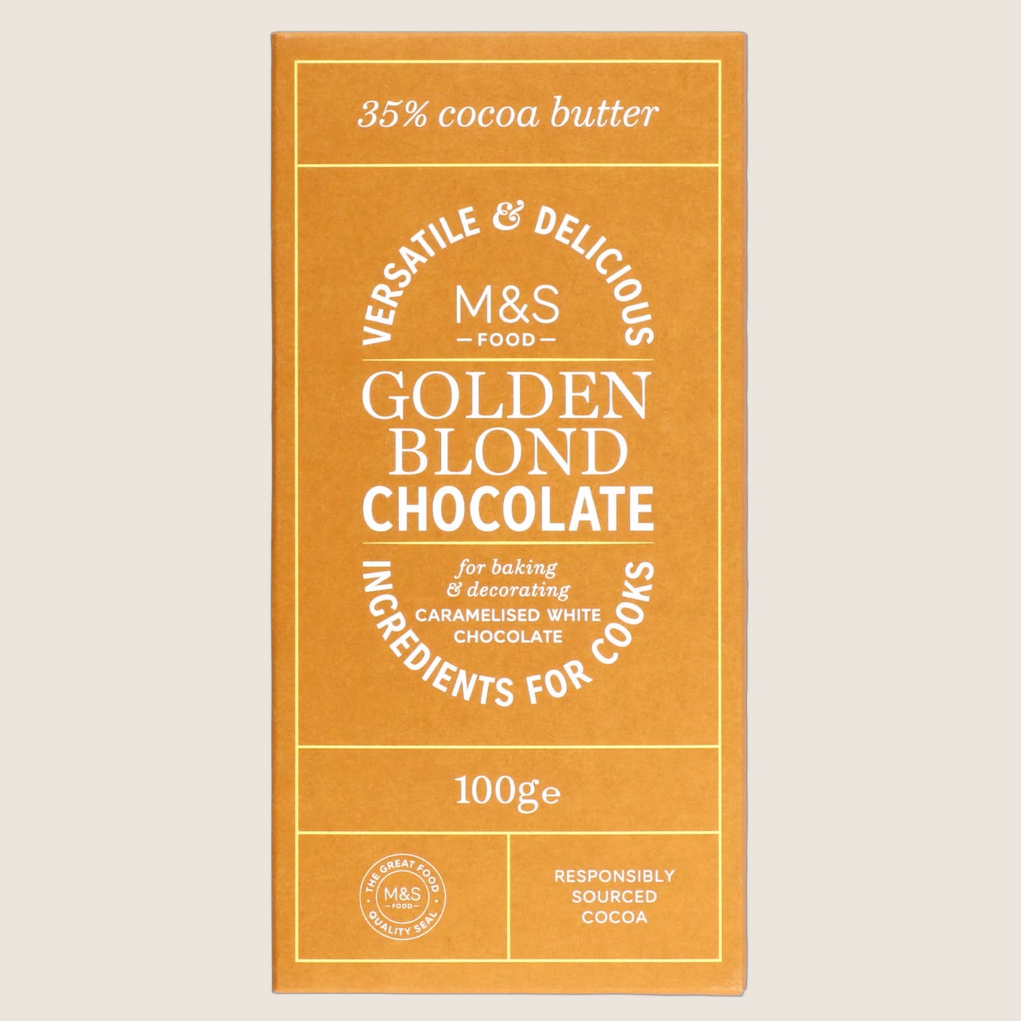 M&S Golden Blond Chocolate Real Chocolate 100 g