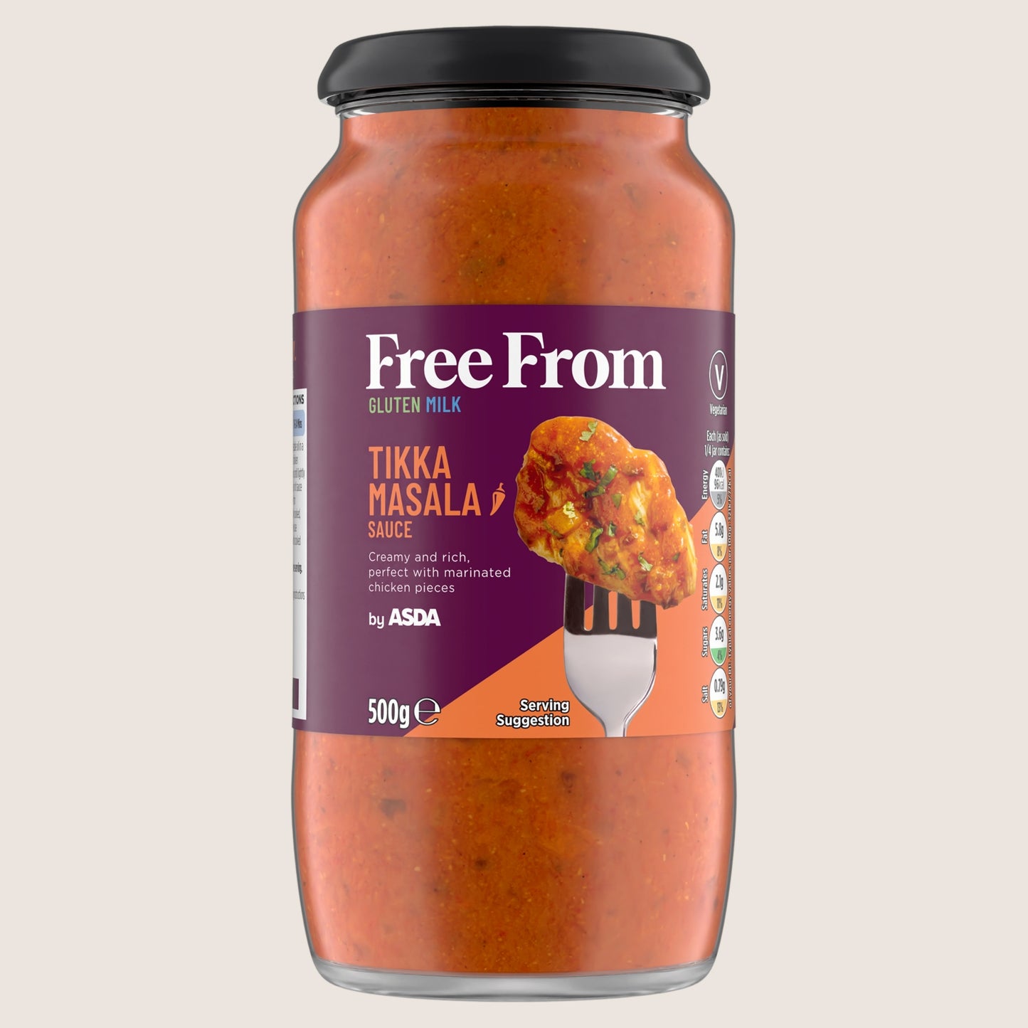 ASDA Free From Free From by Tikka Masala Sauce No Artificial Additives 500g