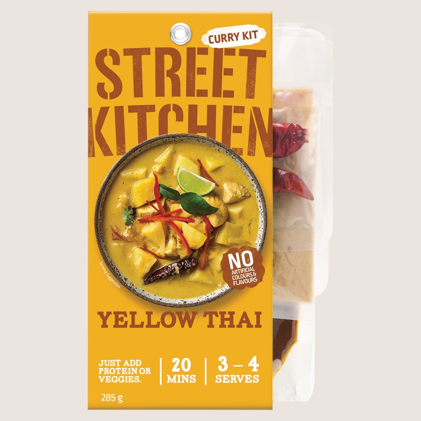 Street Kitchen Asian Curry Kit Yellow Thai Curry No Artificial Additives 285g