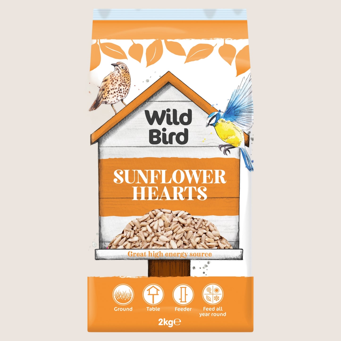 Wild Bird Sunflower Hearts Nutritionally Complete 2kg