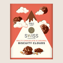 M&S Malty Chocolate And Caramel Biscuity Clouds Real Chocolate 140 g