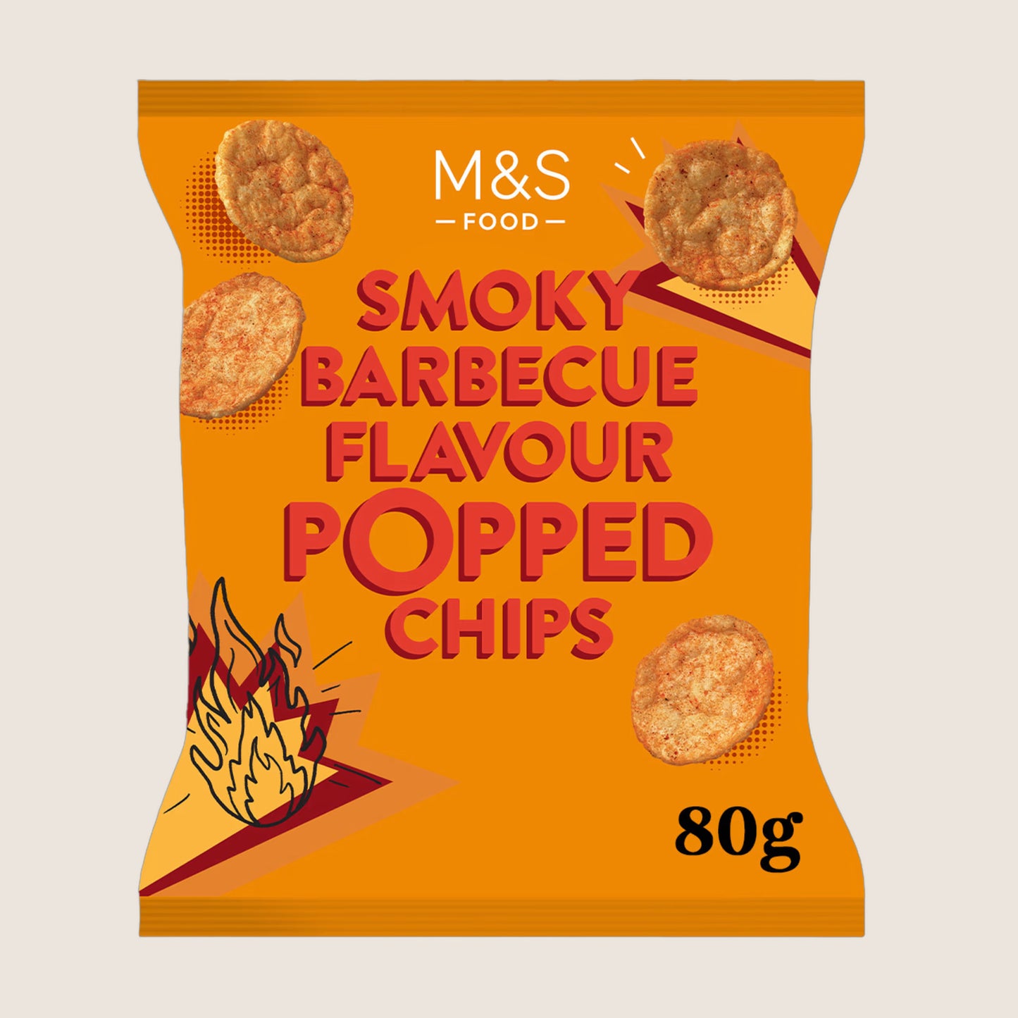 M&S Smoky Barbecue Flavour Popped Chips 80 g