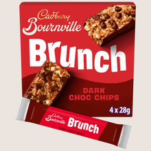 Cadbury Bournville Brunch Oats Dark Chocolate Chip Cereal Bars, 4 Pack Multipack  Vitamin Fortified 112g