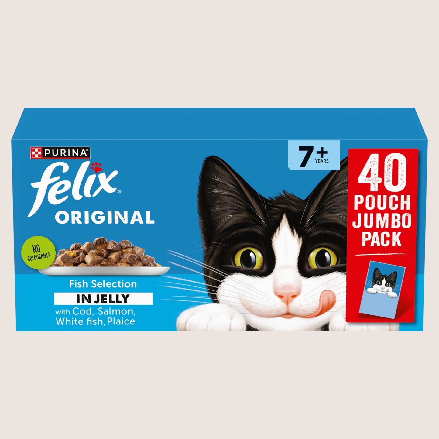Felix Original Senior 7+ Fish Selection in Jelly Wet Cat Food Complete Nutrition 40x85g